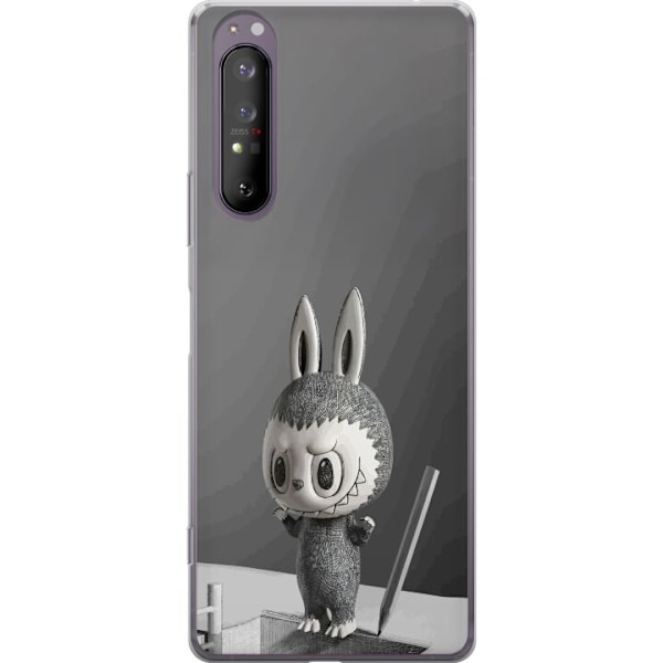 Sony Xperia 1 II Läpinäkyvä kuori Pop Mart MEGA LABUBU LABUBU Sketch 1000%