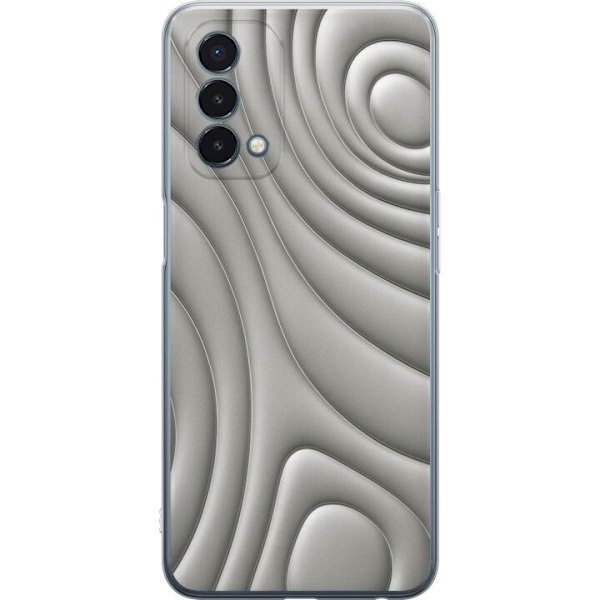 OnePlus Nord N200 5G Läpinäkyvä kuori Hopea-aallot