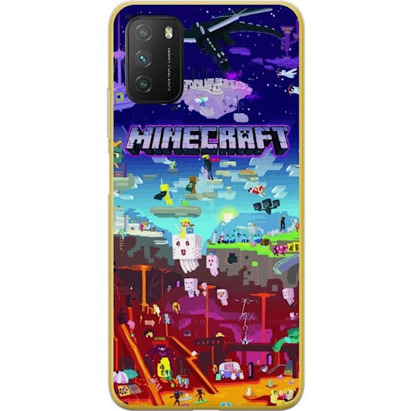 Xiaomi Poco M3  Gennemsigtig cover Minecraft