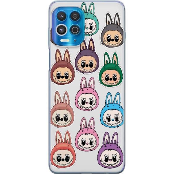 Motorola Edge S Läpinäkyvä kuori Labubu Macaron Monster - S