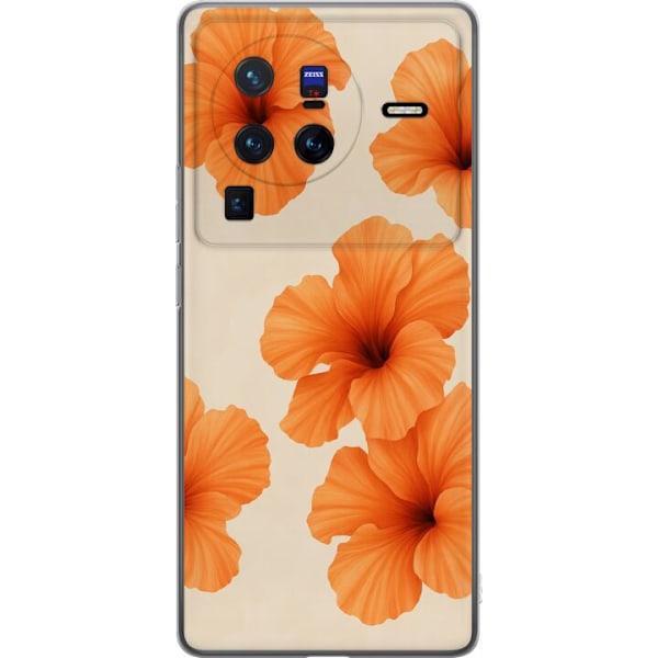 vivo X80 Pro Läpinäkyvä kuori Papaya Punch