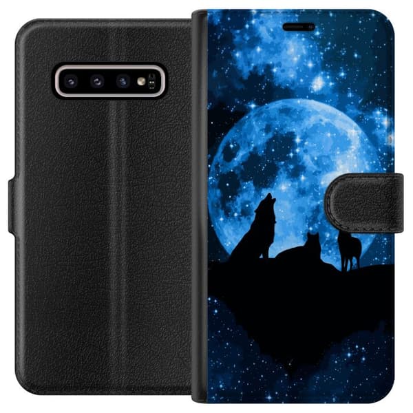 Kompatibelt Lommeboketui til Samsung Galaxy S10+ Ulver