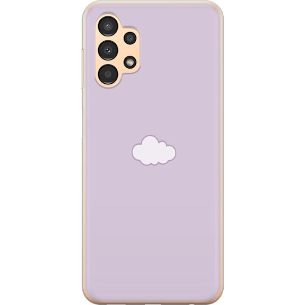 Samsung Galaxy A13 Läpinäkyvä kuori Lila Pilvi - minimalist