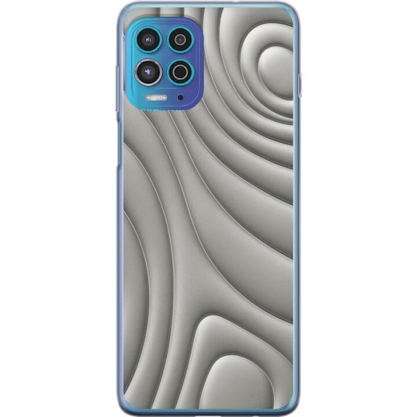 Motorola Moto G100 Gennemsigtig cover Sølvbølger