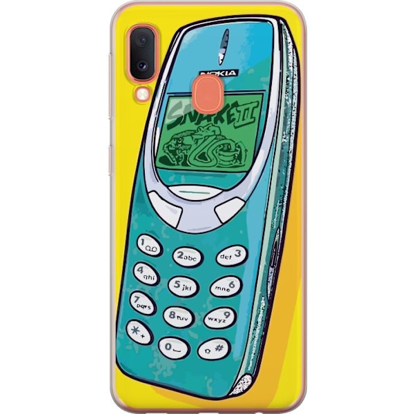 Samsung Galaxy A20e Läpinäkyvä kuori Nokia 3310, Snake 2, p