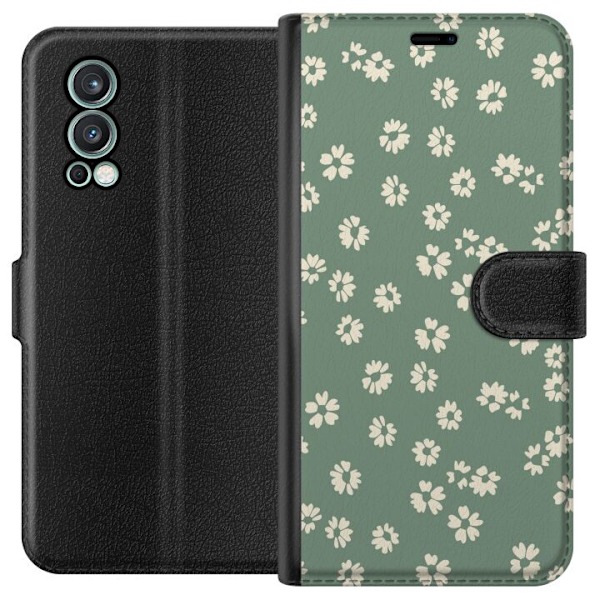 OnePlus Nord 2 5G Tegnebogsetui Blomsterdrøm - Farverigt Blom