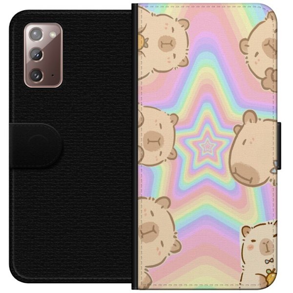 Samsung Galaxy Note20 Tegnebogsetui Kawaii Capybara Galaxy Sø