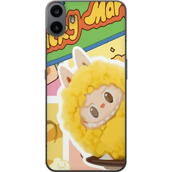 Nothing CMF Phone 1 Genomskinligt Skal Labubu Wacky Mart Pop Mart Serie Samlarfigur Söt Design Populärt Motiv Figurserie Kreativ Art Toy