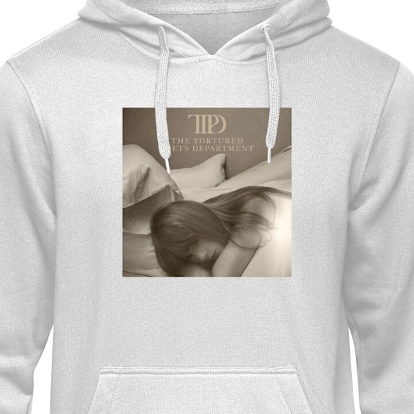 Barn-Hoodie | Mjuk Huvtröja för Barn Taylor Swift - TTPD grå 12-13 År