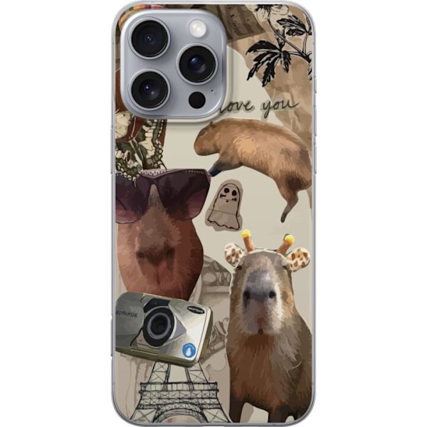 Apple iPhone 16 Pro Max Gennemsigtig cover Capybara