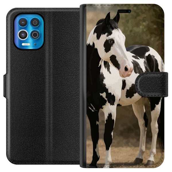 Motorola Edge S Plånboksfodral Vacker Häst – elegant illus
