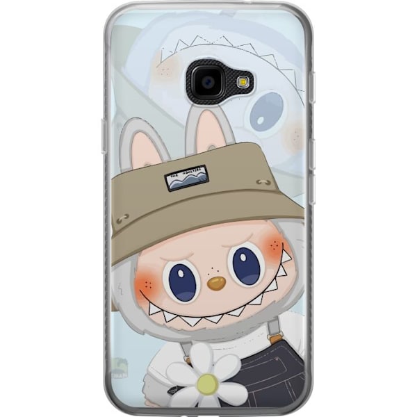 Samsung Galaxy Xcover 4 Läpinäkyvä kuori Labubu hattuineen - Pop Mart -hahmo Mr. Butcher retrotyylillä ja luonteella