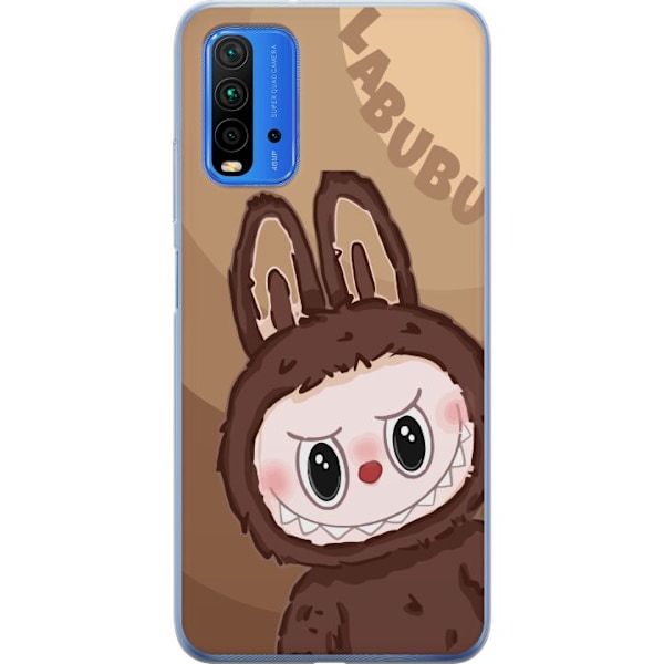 Xiaomi Redmi 9T Läpinäkyvä kuori Labubu Pilvipieni - Valkoinen ja Sininen Suunnittelu Söpöllä Tyylillä