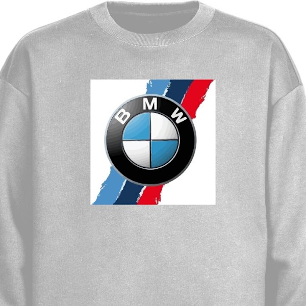 Sweatshirt for Voksen | Klassisk Collegegenser BMW Striper grå L