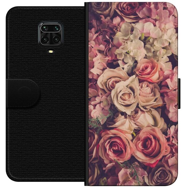 Xiaomi Redmi Note 9 Pro Tegnebogsetui Blomster