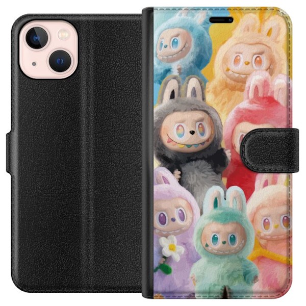 Apple iPhone 13 mini Lompakkokotelo Labubu Luonnos Tyyli