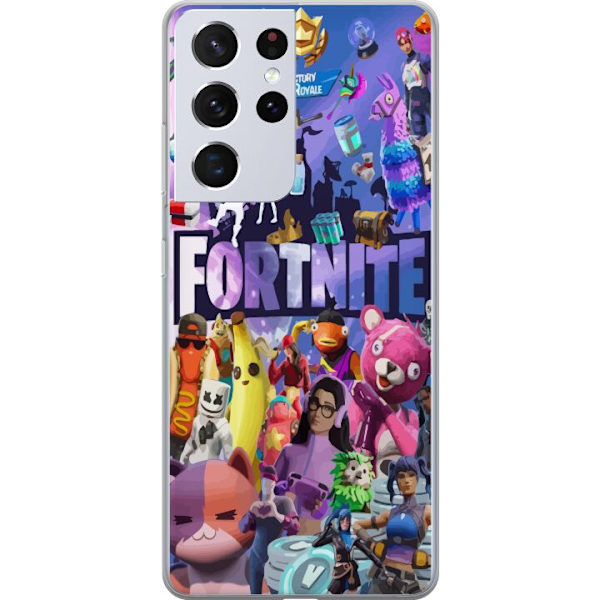 Samsung Galaxy S21 Ultra 5G Läpinäkyvä kuori Fortnite Hahmot Peliteema Ikonit Peli Suunnittelu Suosittu Taistelurojalainen Lapset Pelihahmojen Teem