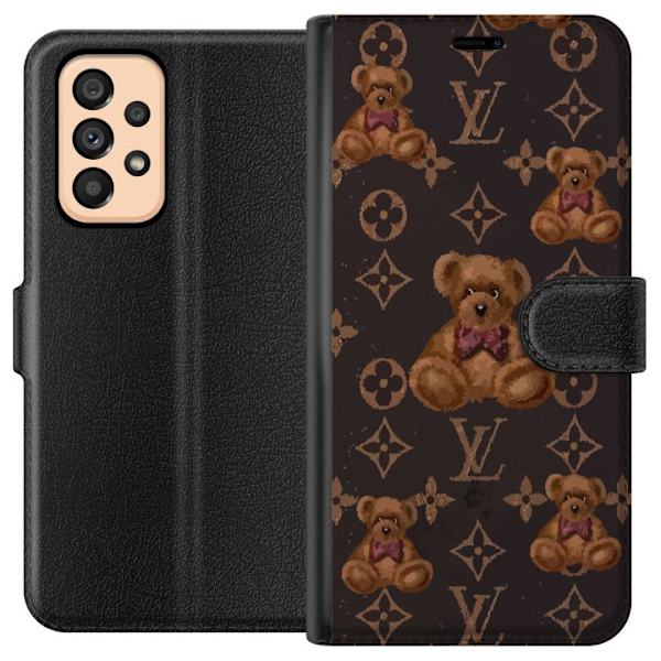 Samsung Galaxy A53 5G Lompakkokotelo Louis Vuitton Teddykarhu Kuvio Ylellinen Muotisuunnittelu Suosittu Motiivi Muoti-Trendi Ylelliset Asusteet