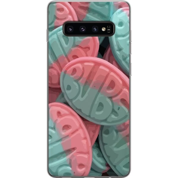 Samsung Galaxy S10 Genomskinligt Skal BUBS Giant Sour Skulls