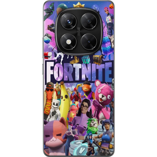 Xiaomi Redmi Note 14 Pro Läpinäkyvä kuori Fortnite Hahmot Peliteema Ikonit Peli Suunnittelu Suosittu Taistelurojalainen Lapset Pelihahmojen Teema