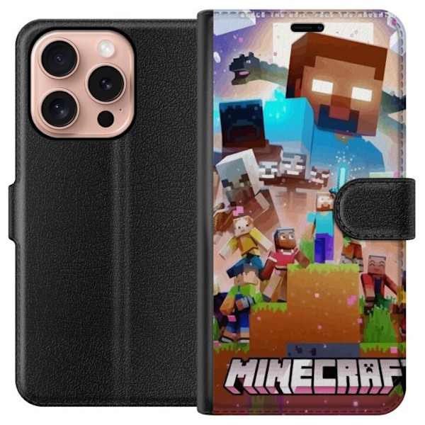 Apple iPhone 16 Pro Tegnebogsetui Minecraft