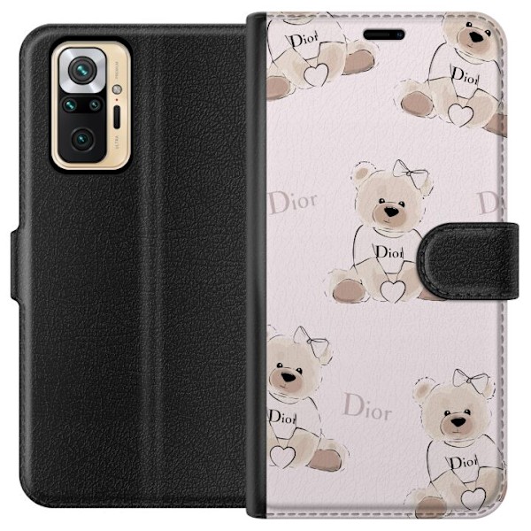 Xiaomi Redmi Note 10 Pro Tegnebogsetui Teddy Dior Vibes - luksuriøs bamse i modetil