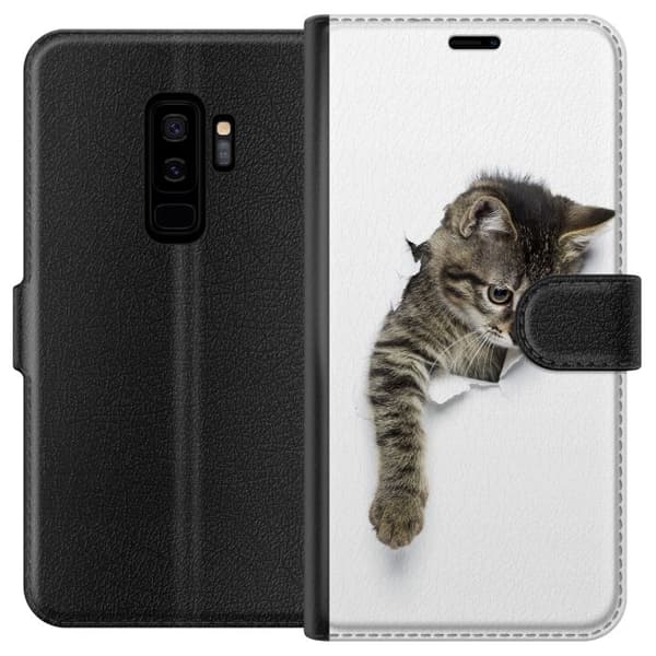 Kompatibelt Lommeboketui til Samsung Galaxy S9+ Katt