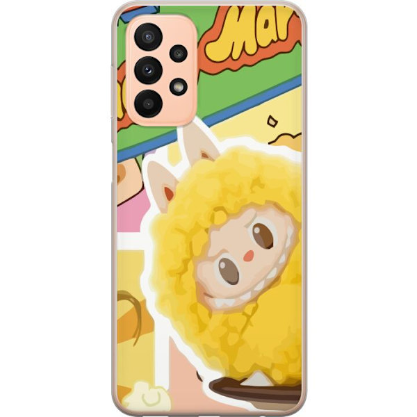 Samsung Galaxy A23 Genomskinligt Skal Labubu Wacky Mart Pop Mart Serie Samlarfigur Söt Design Populärt Motiv Figurserie Kreativ Art Toy
