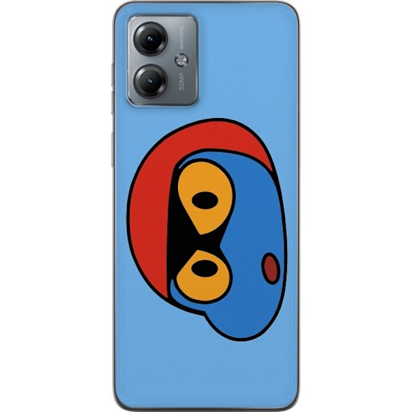 Motorola Moto G14 Läpinäkyvä kuori Bold Bot Head