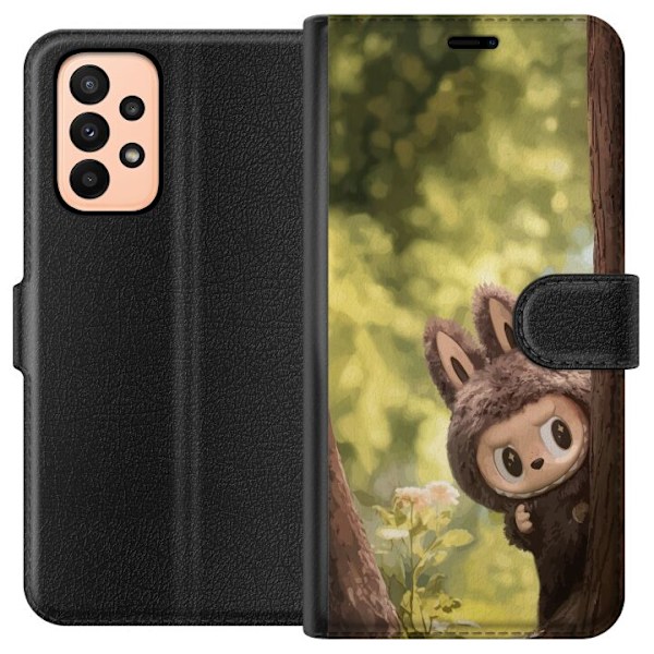 Samsung Galaxy A23 Tegnebogsetui Labubu Graffiti Vibes – Gadekunst i monsterform