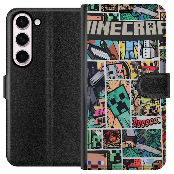 Samsung Galaxy S23 Tegnebogsetui Minecraft Kunst