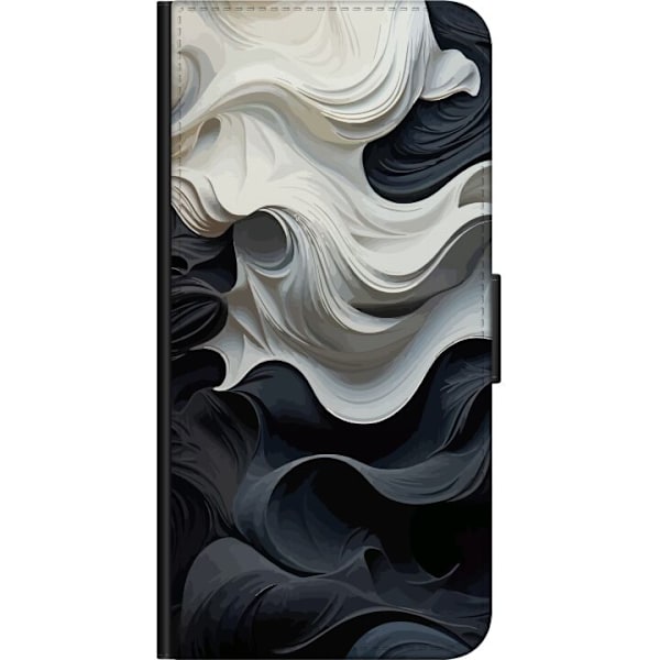 Sony Xperia 5 II Tegnebogsetui Silke Sort/Hvid