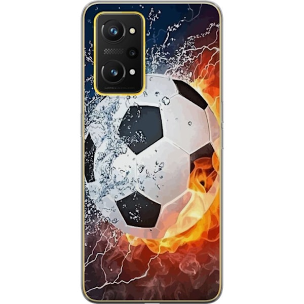 Realme GT Neo 3T Gjennomsiktig deksel Fotball Eld