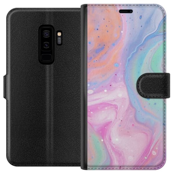Kompatibelt Lommeboketui til Samsung Galaxy S9+ Pastellmarmor