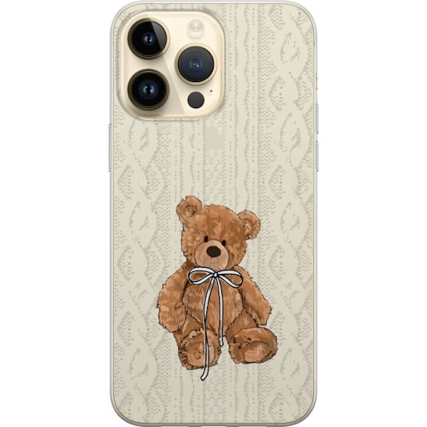 Apple iPhone 14 Pro Max Gjennomsiktig deksel Liten Bamse – klassisk bamse i enkel design