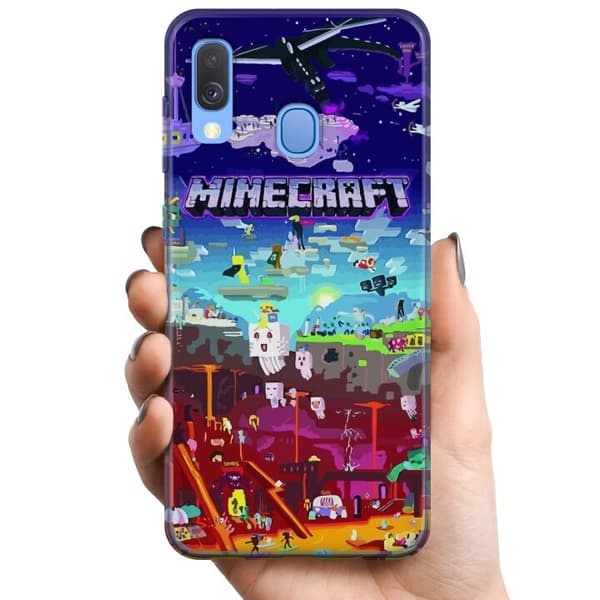 Kompatibelt Mobildeksel til Samsung Galaxy A40 MineCraft