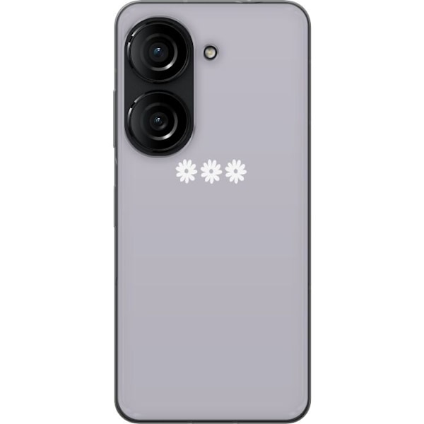 Asus Zenfone 10 Genomskinligt Skal Lila Blomminimalism – sti