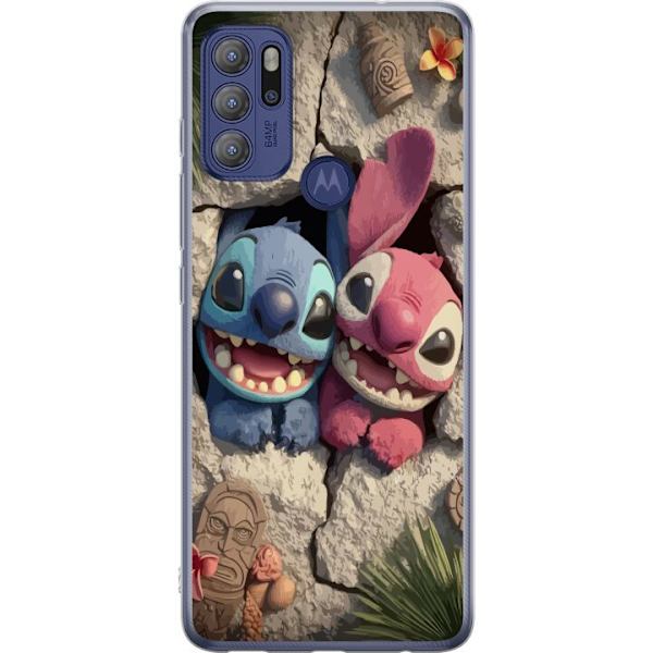 Motorola Moto G60S Läpinäkyvä kuori Stitch Angel Lilo & Stitch Motiivi Disney Rakkaus Sarjakuvahahmo Suosittu Sininen Avaruusolio Hauska Disney-elo