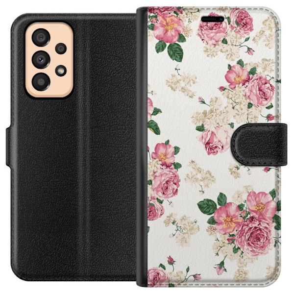 Samsung Galaxy A33 5G Plånboksfodral Retro Blommor