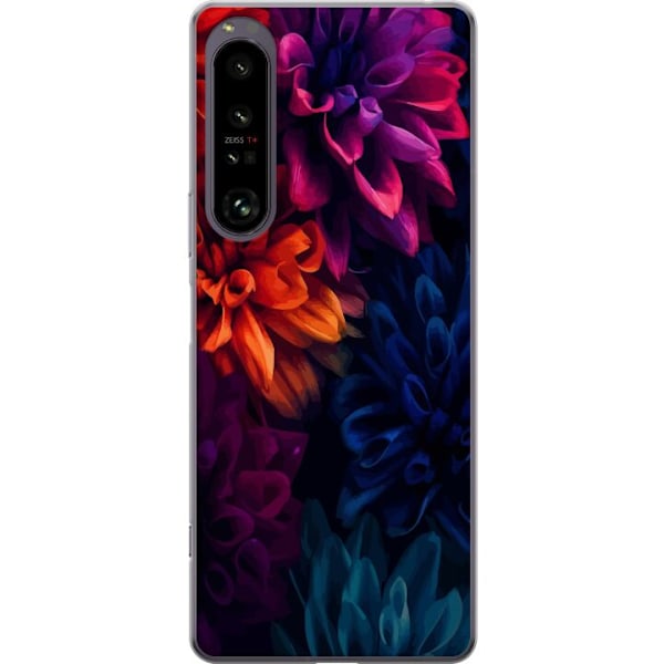 Sony Xperia 1 IV Genomskinligt Skal Färgglada blommor