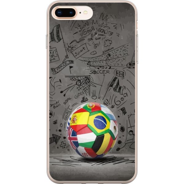 Apple iPhone 8 Plus Kuori / Matkapuhelimen kuori - Fotboll Vä