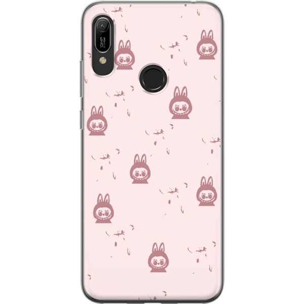 Huawei Y6 (2019) Läpinäkyvä kuori Labubu Neon Pop - Neonvärinen pop art hirviö