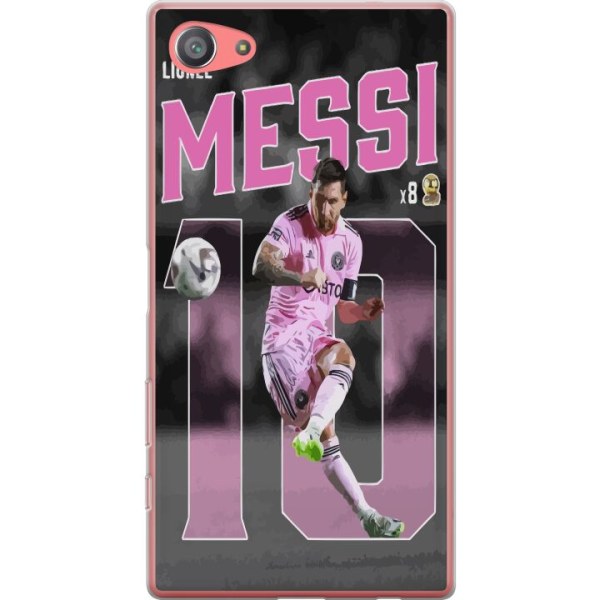 Sony Xperia Z5 Compact Genomskinligt Skal Lionel Messi - Rosa