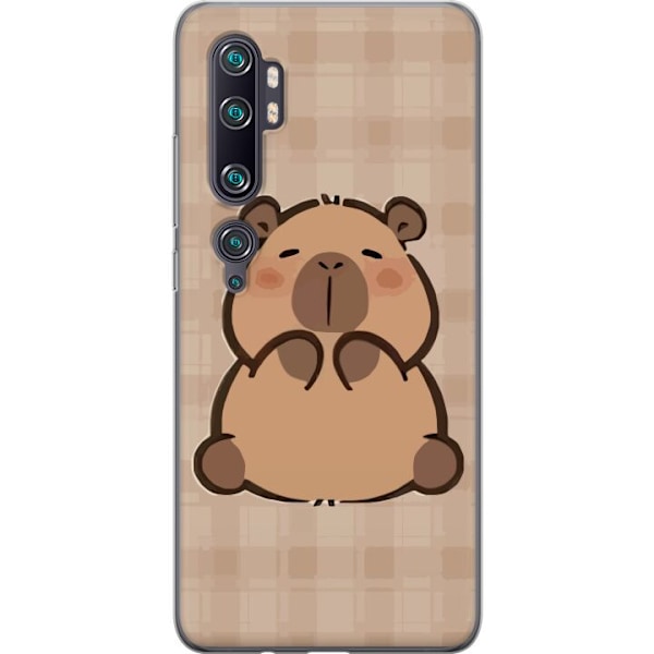 Xiaomi Mi Note 10 Pro Läpinäkyvä kuori Mobilskal kawaii capybara flera figurer japansk stil