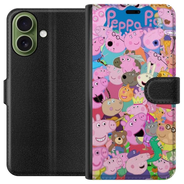 Kompatibel Tegnebogsetui til Apple iPhone 17 Greta Gris