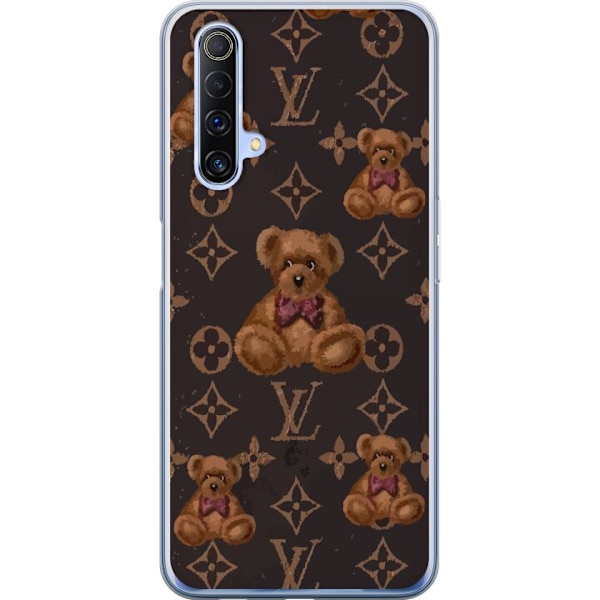 Realme X50 5G Läpinäkyvä kuori Louis Vuitton Teddykarhu Kuvio Ylellinen Muotisuunnittelu Suosittu Motiivi Muoti-Trendi Ylelliset Asusteet