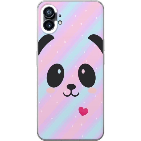 Nothing Phone (1) Läpinäkyvä kuori Sateenkaari Panda