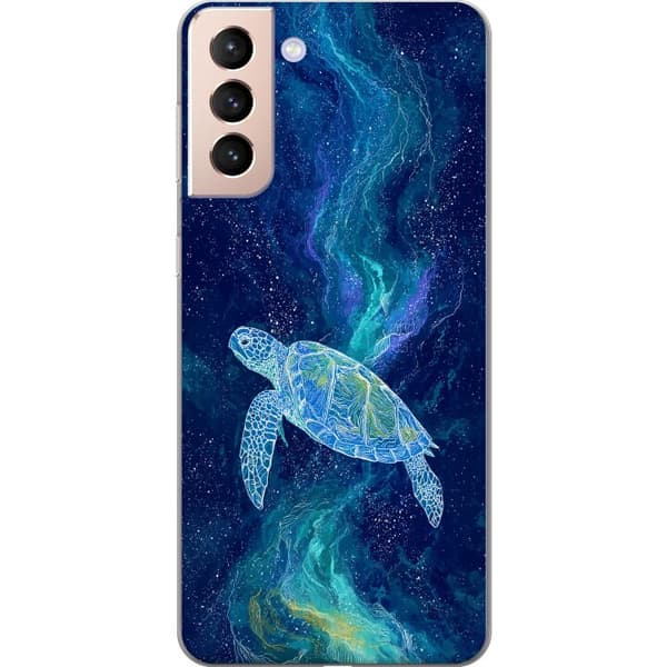Kompatibelt Mobildeksel til Samsung Galaxy S21 Havssköldpadda i stjärnhimmel blå