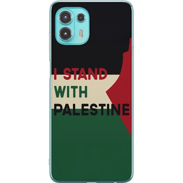 Motorola Edge 20 Lite Genomskinligt Skal Stand with Palestine – solidaritetsdesign med starkt budskap