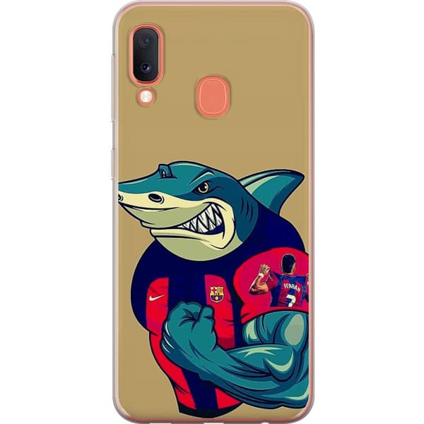 Kompatibelt Mobildeksel til Samsung Galaxy A20e Haj med Ferran Torres blå